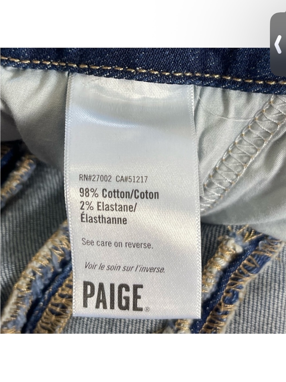Paige Dark Denim Cargo Jeans Gracie Lou High Waisted Size 31 - Picture 10 of 14